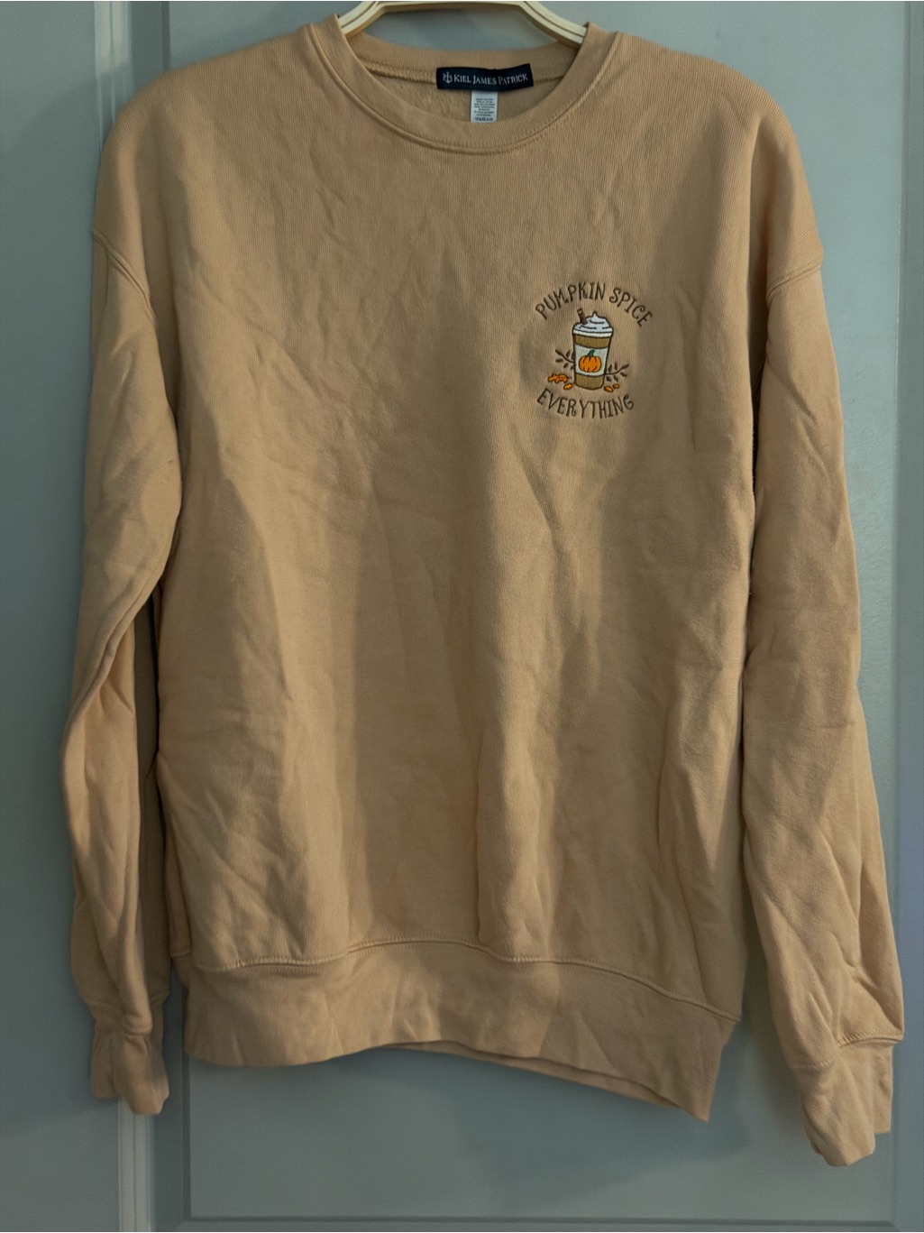 Brand New Kiel James Patrick Beige Pumpkin Spice Sweatshirt In Small — image 3 of 8